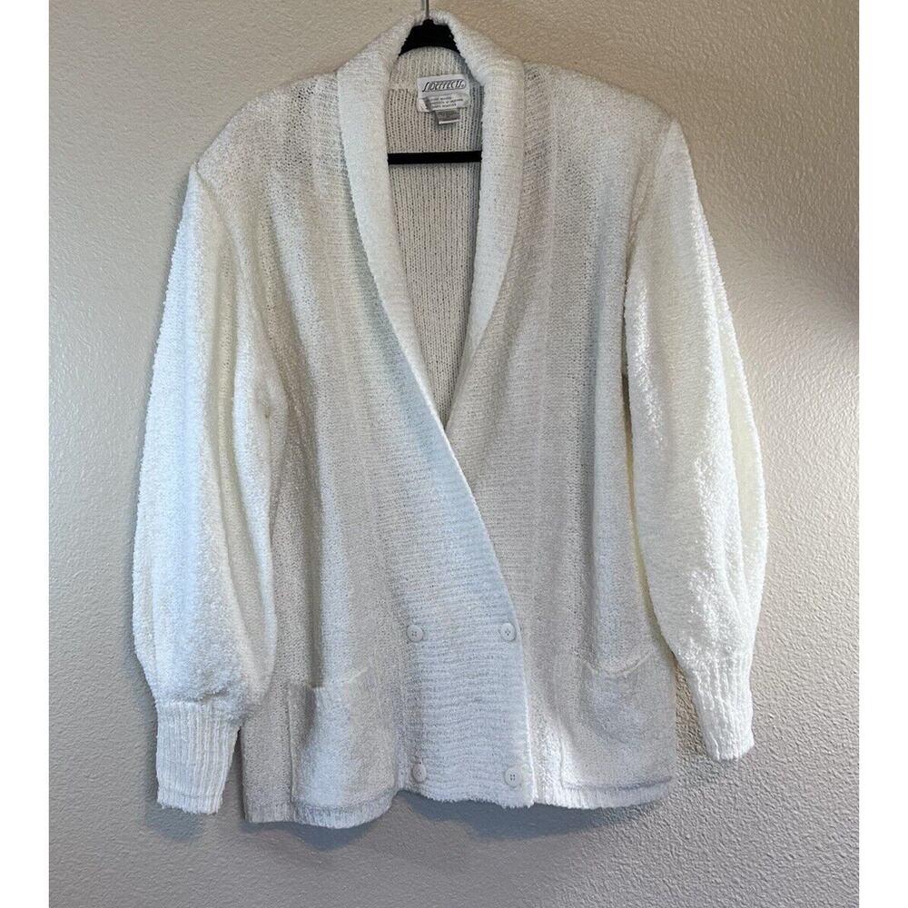 Vintage Side Effects Small Chunky Over-Sized Double Breasted Collared Cardigan
